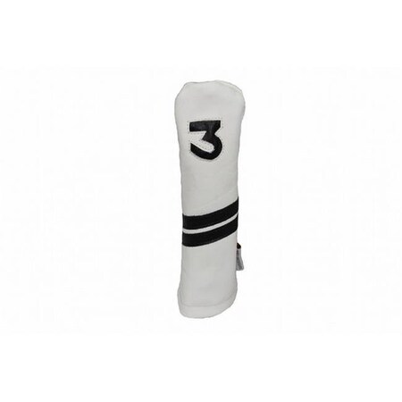 Sunfish Sunfish LWKF Leather White & Black Fairway Golf Head Cover LWKF